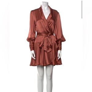 Zimmerman Rusty Pink Mini Wrap Dress Size 1 Small